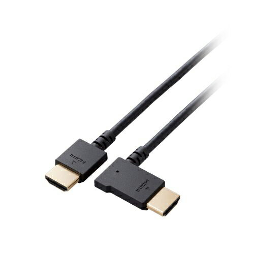 【3本セット】 エレコム HDMI ケーブル HIGH SPEED with Ethernet L字 左向き 1.5m 4K 30Hz ブラック CAC-HD14EYL15BKX3【メーカー直送】