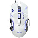【10個セット】リーダーメディアテクノ 有線ゲーミングマウス 6ボタン ホワイト L-MSG6-WX10【メーカー直送】