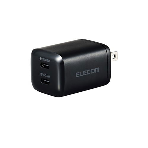 エレコム AC充電器 USB充電器 USB PD対応 35W USB-C×2 スイングプラグ ブラック MPA-ACCP9335BK【メーカー直送】 エレコム AC充電器 USB充電器 USB PD対応 35W USB-C×2 スイングプラグ ブラック MPA-ACCP9335BK【メーカー直送】