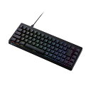 エレコム ゲーミングキーボード V custom 有線 着脱式 テンキーレス 65%サイズ スピードリニア(銀軸) RGB ブラック TK-VK300SBK【メ...