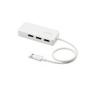 エレコム USB-A 1Gbps有線LANアダプター(USBハブ付き)(白) EDC-GUA3H2-W【メーカー直送】
