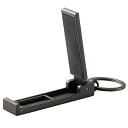 エレコム スマホスタンド コンパクト バックハンガー機能 キーリング マットブラック P-DSCMPBHBK【メーカー直送】(2)