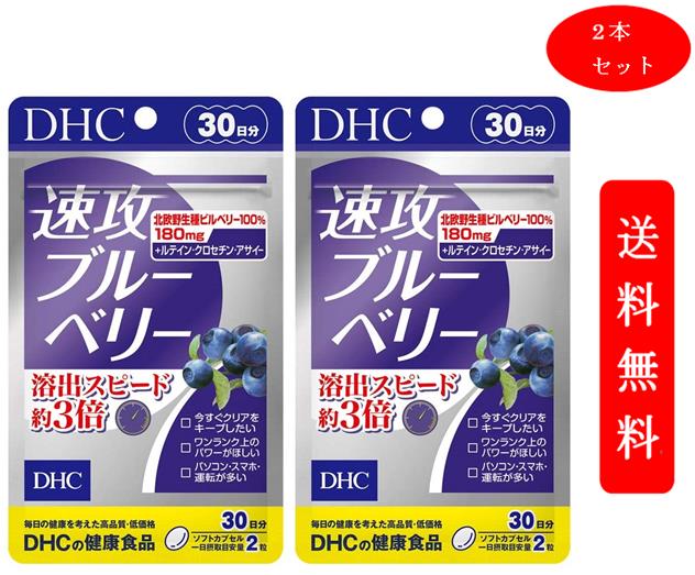 （2本セット）サプリ DHC 速攻ブルーベリー 60粒　30日分