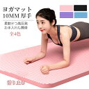 ヨガマット 10mm 厚手 ピラティスマット 筋トレ エクササイズ ヨガ ストレッチ トレーニング ダイエット トレーニングマット ストレッチマット エクササイ...