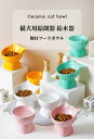 二個入れ 脚付フードボウル ペット給食器 マット付 陶磁器 犬猫ウサギ用 給水器 スタンド付き 15度傾斜 超かわいい 食器台 ウォーターボール 可愛いデザイン