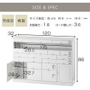 チェスト ファックス台 FAX台 引出し 引き出し 木製 リビング収納 キャビネット シェルフ 収納家具 サイドチェスト マルチラック チェスと ナチュラル アンティーク ホワイト 白 ブラウン 茶 おしゃれ 完成品 3