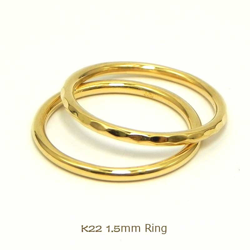 【指輪】撫子1.5ミリ幅丸線リング手作り鍛造リング細い指輪 華奢 指輪ピンキ-リング結婚指輪 ペアリングサイズによってお値段異なります金属アレルギー対応