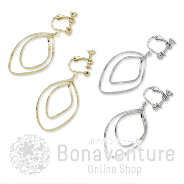 ゆらめく2連ティアドロップフォルムイヤリング a30060e