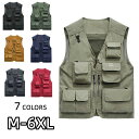 メンズ ベスト メッシュ 夏 多機能ベスト 春秋 ベストメンズ お釣りベスト アウトドア 作業服 お釣り カメラマン 大きいサイズ 春夏 軽量 通気 フィッシン...