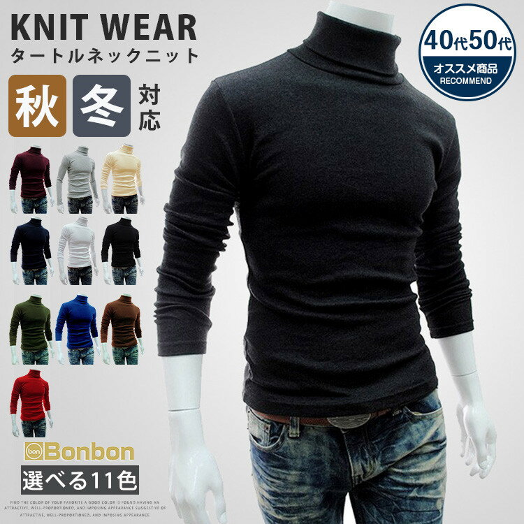 【送料無料】2枚セット インナーシャツ タートルネック メンズ ニットセーター スリム 肌着 無地 ストレッチ インナー ニットソー ビジネス 通勤 トップス ...