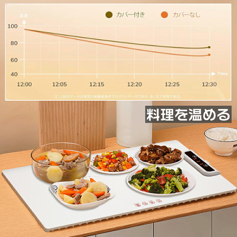 【★レビューイベント開催中★】卓上保温プレート ホットプレート 食品保温プレート 電気保温トレイ 折りたたみ式 多機能食品断熱ボード 温度調節可 急速加熱 フルプレート加熱 食品グレードのシリコン製 お手入れも簡単 家族の集まり用 オフィス パーティー