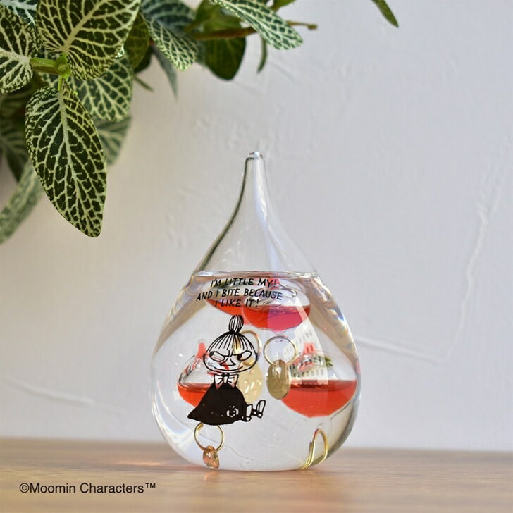 MOOMIN リトルミイ ガラスフロート温度計 しずく ミイ ミィ ムーミン ガリレオ温度計 サイエンス 科学 北欧 シンプル ナチュラル おしゃれ かわいい 小型 置物 雑貨 オブジェ グッズ プレゼント ギフト 茶谷産業 152-333252