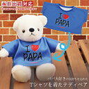 父の日ギフト まだ間に合う プレゼント 誕生日 父 男性 『パパ大好きTシャツを着たテディベア』 <無料ラッピング付き>【テディベア ぬいぐるみ お父さん 幻の酒やプレミア焼酎にも着せられる Tシャツ 赤 酒 日本酒 梅酒 焼酎 ワイン ウイスキー シャンパン 喜ばれる】
