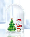スワロフスキー 置物(Swarovski) クリスマス ガラス鐘 クリスマスツリーとサンタ #swv5403170