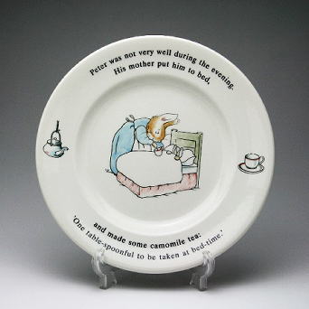 廃番品　在庫限りウエッジウッド(Wedgwood)　ピーターラビットオリジナル　18cmプレート（英国製）#10001588