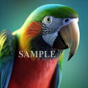 AI生成画像：魅惑の鳥たち　ルリコンゴウインコ #009991