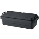 リス(RISU) 収納ボックス トランクカーゴ 40L ブラック 日本製 TC-70S LOW コンテナ ボックス スタッキングロータイプ屋外収納 キャンプ 防...