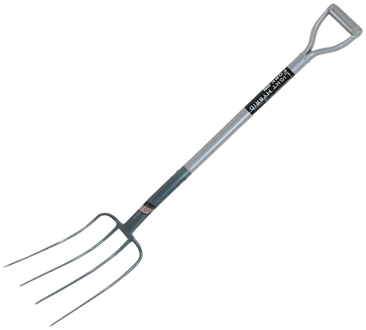 近与(KONYO) Family Tree 軽量パイプ柄フォーク4本爪 ハイブリッド (アルミパイプ柄+鉄製爪＜頭＞) 20%..