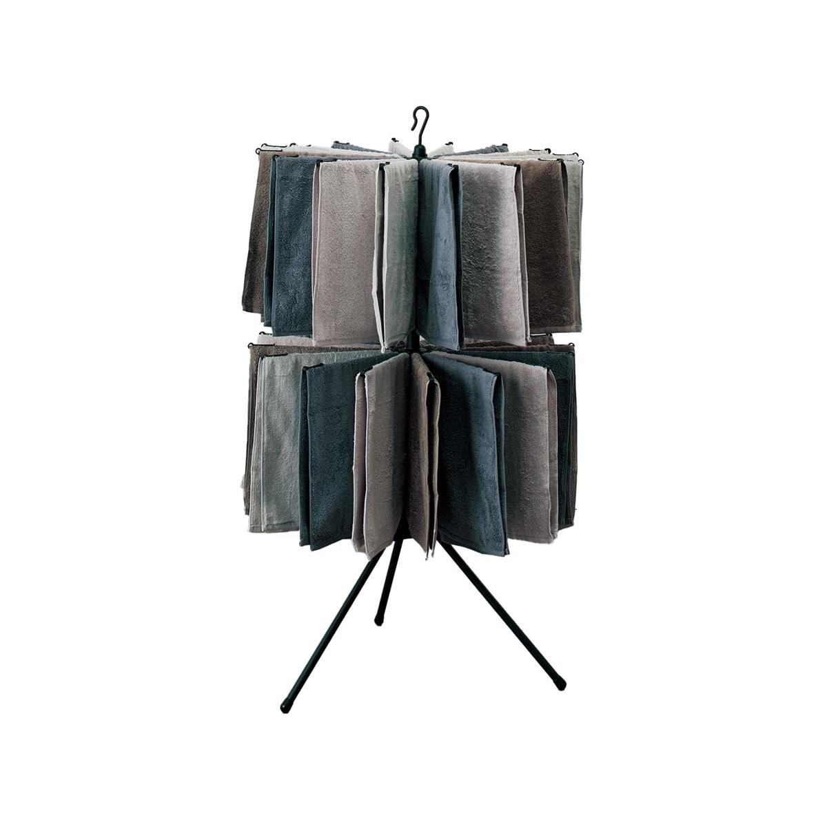 天馬(Tenma) どんなインテリアにもなじみやすいシックなデザインの物干し 洗濯 室内 部屋干し ブラック..