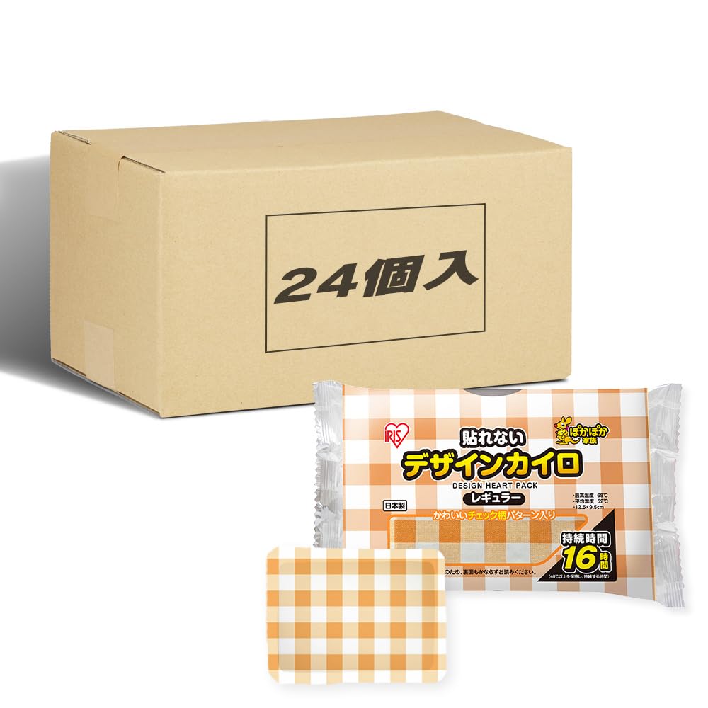 アイリスオーヤマ 使い捨てカイロ 貼れない 240枚 日本製 チェック ぽかぽか家族