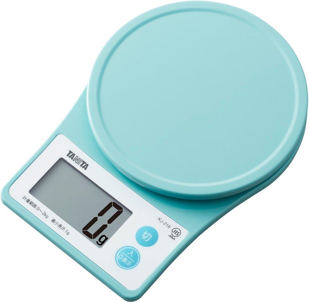 タニタ(Tanita) クッキングスケール キッチン はかり 料理 デジタル 2kg 1g単位 1秒起動 1秒計測 ブル..