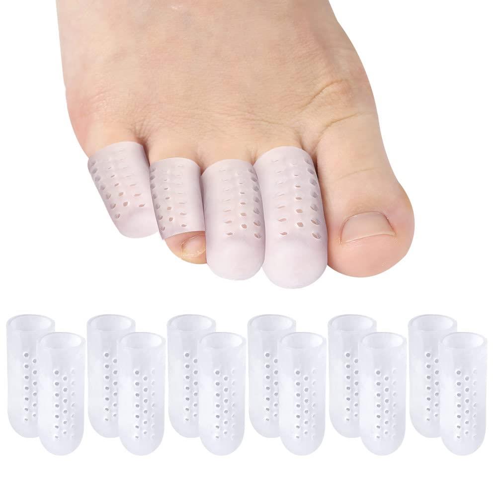 STHHLZ シリコン 足指サック指サック,12個入足指サック水疱用 足の,トウモロコシ,男女兼用足指手指尖関..