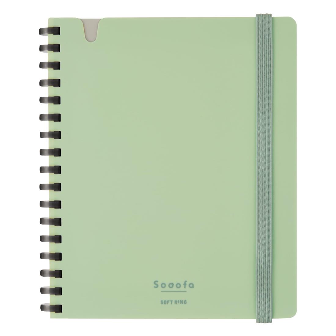 コクヨ ソフトリング ノート Sooofa A6 変形 4mm方眼 80枚 緑 ス-SV758S4-G