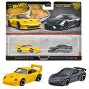ホットウィール(Hot Wheels) プレミアム 2パック ポルシェ 993 GT2/ ポルシェ 718 ケイマン GT4 乗り物おもちゃ ミニカー 3歳から...