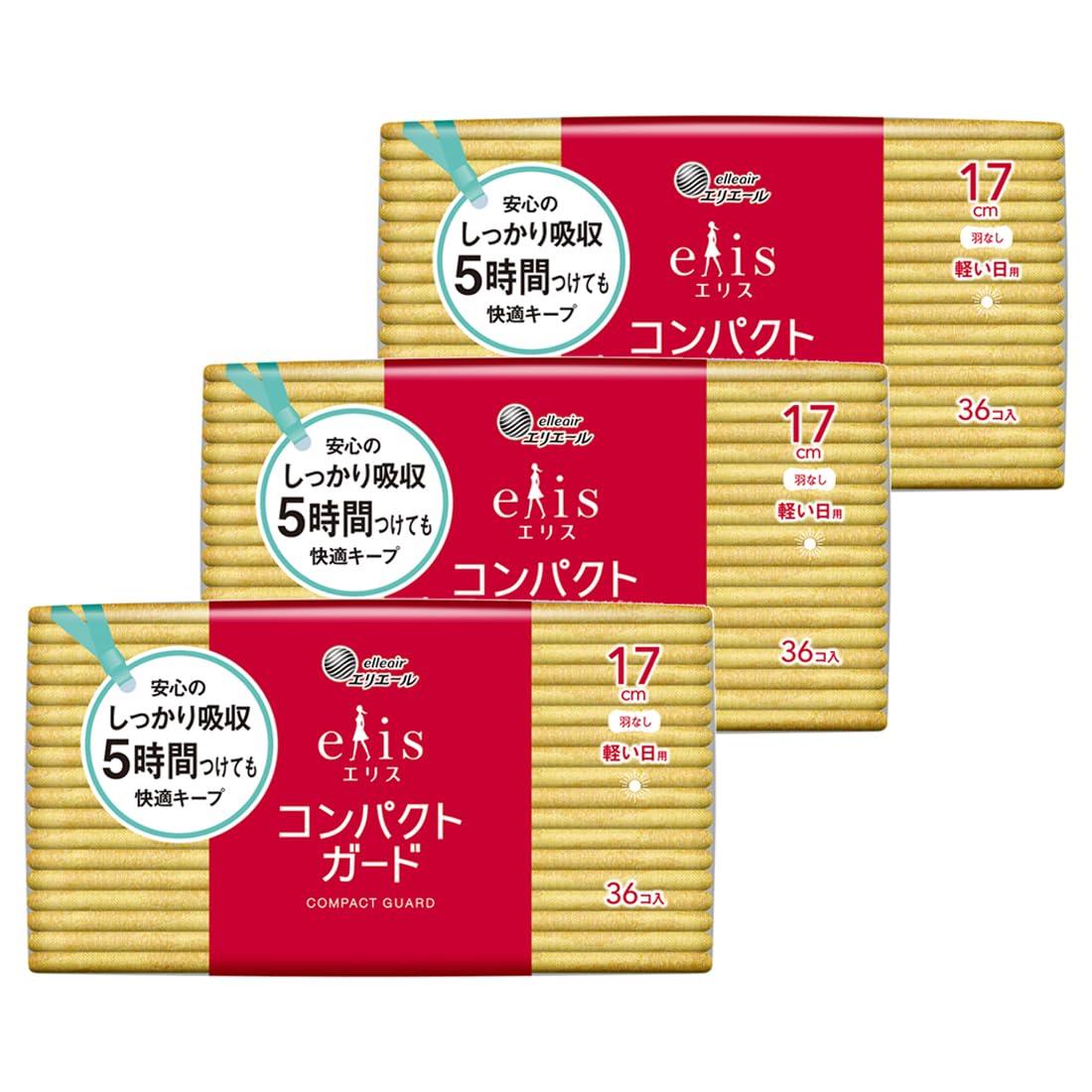 エリス コンパクトガード 羽なし 17cm(軽い日用)108枚(36枚×3パック)【まとめ買い】