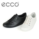 レディース スニーカー ecco エコー 206503 SOFT 2.0 ソフト ウィメンズ レースアップ レザー 柔らかい コンフォート シューズ 靴 本革 足幅ゆったり 大人スニーカー 白 黒 ブラック ホワイト 旅行 街歩き お仕事 通勤 柔軟性 軽量 痛くない 履きやすい