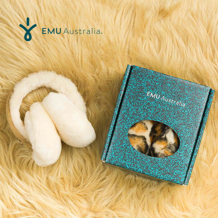 レディース イヤーマフラー 耳あて EMU WP9403 W7021 エミュ オーストラリア クッション ムートン 羊毛 あったか イヤーマフ 耳当て 白 黒 レオパード