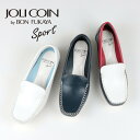 【2024春夏】レディース 靴 JOLICOINSport ジョリコアンスポーツ ORL23 モカシンシューズ スリッポン インヒール ステッチ ドライビングシューズ 白 ホワイト ネイビー トリコロール 涼し気 痛くない 歩きやすい スタイルアップ 脚長