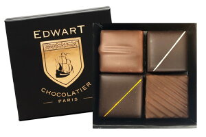 エドワート EDWART フランス直輸入 ボンボンショコラ 2024 NEW 手提げ袋付き 【4個入り】 チョコレート 高級 バレンタイン ギフト プレゼント ホワイトデー バレンタイン あす楽