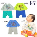 【50％off SALE】【BIT'Z ビッツ】B432099◇4色2柄カバーオール◇キツネさんとライオンさんのサーカス柄カバーオール☆彡【ベビー＆キッズ服】◎メール便可