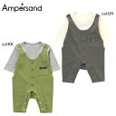 【50％off SALE】【ampersand アンパサンド】L432051◇男児着せこみカバーオール◇つなぎデザインがとってもカッコ良い！1枚着るだけでオシャレに大変身！【ベビー＆キッズ服】◎メール便可