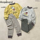 【30%off SALE】【ampersand アンパサンド】L458263◇ディズニーキャラクター　ミッキーマウス　パジャマ◇ヴィンテージ感あるデザインがオシャレ！【ベビー＆キッズ服】〇90cmまでメール便可