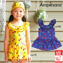【50%off SALE】【ampersand アンパサンド】L276169◇チェリー×ドットワンピース水着◇チェリー柄がとってもキュートなワンピース水着☆【ベビー&キッズ服】◎メール便
