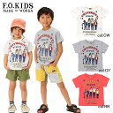 【55％off SALE】【F.O.KIDS エフオーキッズ】R307129◇HARUNAYAMAKAWAコラボTシャツ◇ポップなイラストがオシャレ！UNIVERSITYカジュアルコーデに★【ベビー＆キッズ服】◎メール便可