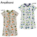 【45%off SALE】【ampersand アンパサンド】L358021◇男児前開き総柄パジャマ(恐竜ロゴ)◇ロゴ入りがとってもカッコイイ♪沢山の恐竜さんと...