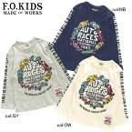 【50％off SALE】【F.O.KIDS エフオーキッズ】R106080◇オートレース長袖Tシャツ◇お袖のロゴプリントがとってもカッコイイ♪【ベビー＆キッズ服】◎メール便可