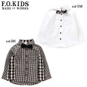 エフオーキッズ　ベビー服 【40%off SALE】【F.O.KIDS エフオーキッズ】R108013◇蝶ネクタイ付きシャツ◇蝶ネクタイがやっぱりカワイイ！色々なシーンで色々なコーデに！【ベビー＆キッズ服】〇メール便可