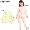【10%off SALE】【ampersand アンパサンド】L158035◇お花チェック柄テレコパジャマ◇チェックの間にお花が配置された可愛い柄です。色合いも...