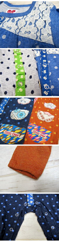 【50%off SALE】【CHIP TRIPチップトリップ】503-125水玉レースロンパース♪つなぎ...
