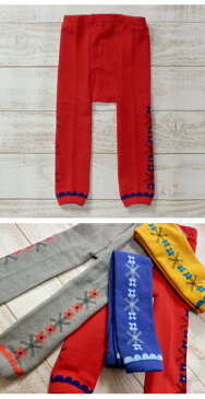 【40%off SALE】【petit jam プチジャム】P524028☆お花ライン丸編みスパッツ♪サイドのお花柄とレースのラインがキュートなレギンスタイツ☆彡10分丈【ベビー&キッズ服】◎メール便可(厚みをなくすためパッケージから出して発送します)