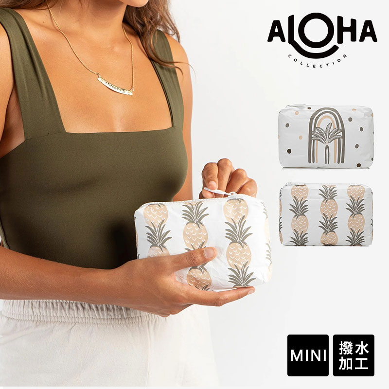 【Mini】アロハコレクション/Aloha Collection Printed Pouch Mini 撥水ポーチ Miniサイズ[ハワイ発 スプラッシュウォータープルーフ ビーチ プール 軽い 便利 コンパクト 化粧ポーチ]