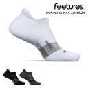 【3000円以上送料無料】フィーチャーズ/Feetures MERINO 10 MAX CUSHION NO SHOW TAB ランニングソックス[靴下 ソックス レッグウェア メンズ レディース アンクル丈 スポーツ アスリート フィット 快適 アメリカ]