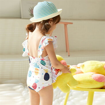 キッズ 水着 女の子 セパレート 子供 ワンピース スカート 85cm 100cm 110cm 120cm 130cm アロハ バックレス ジュニア キュート フリル 女児 ガールズ 水遊び プール 海 体型カバー 動きやすい おしゃれ かわいい