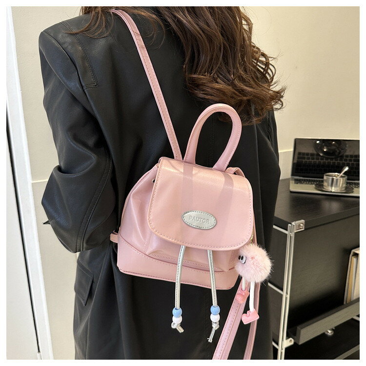 5色！ フラップリュック フェイクレザー PU 可愛い 通学リュック バッグパック オシャレ 女性 レディース 軽量 中学生 高校生 スクールリュック 小学生 遠足 こども 子供 通学 アウトドア 多収納 便利 人気 アウトドア 旅行 bonir77-10014535 ボニール サンプル画像3