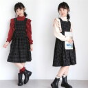 子供服 ワンピース 長袖 インナー 韓国子供服 女の子 サロペット スカート オーバーオール スカート トップス ハイネック 2点セット ワンピース 起毛 通学...