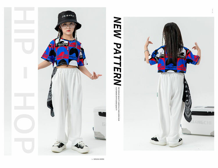 キッズ ダンス衣装 女の子 Tシャツ へそ出し ジャズ セットアップ トップス パンツ キッズ ジャズダンス 個性 韓国 k-pop ヒップホップ ガールズ チアガール 2点セット おしゃれ イベント衣装 演出会 応援団 発表会 ステージ衣装 110-180cm 2